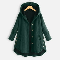 Ženski kaputi Color Worth Warm Casual Fashion Laroobradni jesen štedni kaput zeleni S-6XL