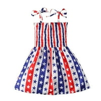 OAVQHLG3B 4. jula Djevojčica Djevojka 4. jula Outfit Neovisnosti Dnevna košulja Suknja Set American