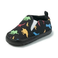 Cipele za dječake TODDLER Cipele Toddler tiskane i Dinosaur Kids Baby Cipele Toddlers Tenisice Crna