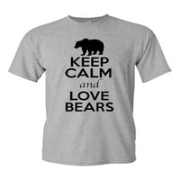 Držite miran i ljubav medvjedi divljim životinjama ljubavnica za odrasle majica
