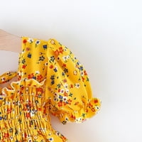 Vedolay ljetna haljina djevojačke djevojke ljetne haljine kratki rukav tutu haljina, d-žute godine