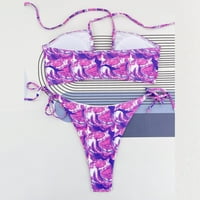 Ženski print set kupaći kostim Dvije punjene grudnjake kupaće odjeće za plažu na prodaju