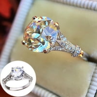 Huachen vjenčanica u titanijumskim prstenom za vjenčani prsten za angažman prsten srebro 10