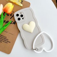 Antikni bijeli futrola za srce Kompatibilan sa iPhone Pro max, slatka futrola od 3D VELIKO LJUBAV HEAKTORA,