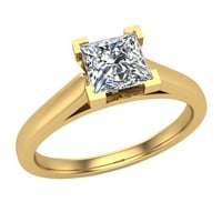 Dijamantni angažmani prstenovi za žene princeze rezani solitaire Diamond Ring 14K zlato 0. Carat