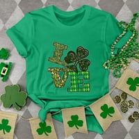 Rollbacks Women's St.Patrick's Dnevna majica Cosy Casual Tops kratkih rukava za žene Lucky Green Day