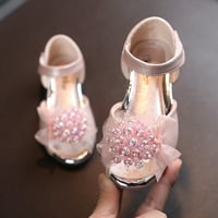 Ženske papuče djeca dječja djeca dječja djevojaka Peep toe Pearl princeze cipele kožne sandale cipele