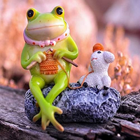 Zabavna žaba pletena džemper spisue figurica ukras bajke baver