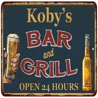Koby's Green Bar i roštilj Metalni znak Matte Finish Metal 108120044103