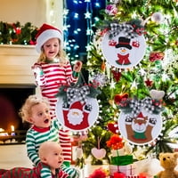 Surakey Božićni viseći ukras na otvorenom zatvoreni zidni ukrasi za božićne stablo za božićnu zabavu
