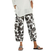 Miayilima casual pantalone za ženska pantalona za struk sa džepnim labavim gaćicama otisci modne labave