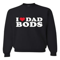 Divlji Bobby, volim da tata bod r-ocijenjeni humor, unise grafički grafički džemper, crni, 3x-veliki