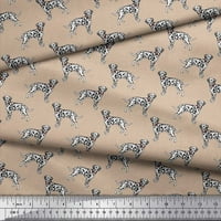 Soimoi baršunasta tkanina dalmatinska dekor za pse, tiskano dvorište široko