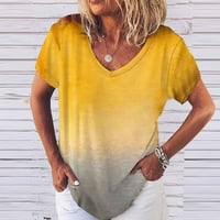 Auroural Womens T košulje Žene cool tiskane udobne ležerne majice s labavim V-izrezom