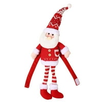 Xiaobai božićna zavjesa Tieback Elk Santa Claus Snowman Pletena lutka s dugim nogama Svečano Xmas Ornament
