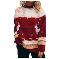 Entyinea zimska pletiva Ženska palica s dugim rukavima ruka s rebrastim pletenim pulover džemper vrhovi