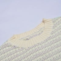Ženski džemperi okrugli izrez ulica trendsetter moda izdubljena valna dubina džempera
