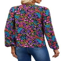 Ženske bluze i tee Regular Neproptive sve preko Print Boho-a Sve preko Print Top V izrez višebojne bluze