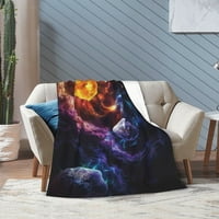 Galaxy pokrivač, Galaxy Nebula Universe Mars Dekor za spavaću sobu za dnevnu sobu Birthday Božić mekane