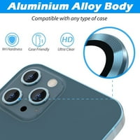 Zaštitnik objektiva za fotoaparat za iPhone Pro Pro Max, aluminijski legura za obloge legure za kalemirani