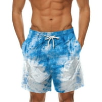 Guvpev Fashion Muška maziva Havajska plaža Fit Sport Casual Hotsas Hlače - nebo plavo l