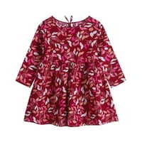 Odeerbi Girls haljine dječje odjeće za djecu Toddler odjeća s dugim rukavima jednodijelna cvjetna haljina