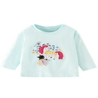 Paille Toddler Crew izrez labav pulover Slatka putnička bluza dugih rukava za odmor majica