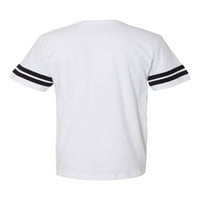 Odrasli muškarci Fudbal Fini dres tee boje bijele čvrste crne male veličine