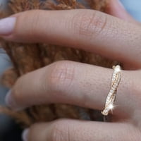 Srebrni prstenovi rhinestone prsten za moju kćer rhinestone prsten twist twist prsten oblika rinestone