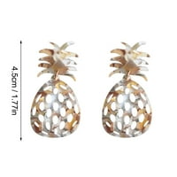 Hanxiulin Minđuše od ananasa Slatki ananas voće rustikalni stil MORI jednostavan mali voćni ljetni nakit