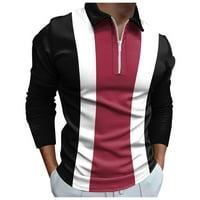 Advoicd Muške košulje Ležerne prilike za muške opuštene kratke rukave Sparkle Sequin Polo majice T-majice