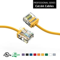 2FT CAT6A UTP Super-Slim Ethernet mrežni kabel 32AWG Yellow, Pack