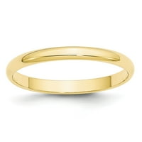 10k žuto zlato obično klasična kupola za vjenčani prsten veličine 4,5