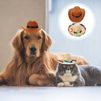 Kaubojski pas šešica Catpet Mini kape Štene Kostim Sombrero Hat Party Ljeto Meksička kanta pribavljanost