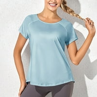 Majice za žene Sportska labava majica mrežasti čipkasti čipka Up Sportske fitness yoga noseći gornji