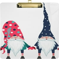 Božićni Gnome Merry Hat Clipboard Tvrdborska ploča za odlaganje drva i povucite za standardno pismo