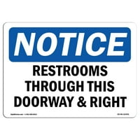 Obavijesti znakovi - primjećuju toalete kroz ovu vrata i pravi znak