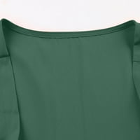 Dugme Zodggu Cardigan duge haljine za žene Ženske plus labave casual v izrez Solid Boja kratki rukav
