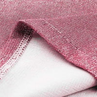 Ženske vrhove modne spremljene majice bez rukava V-izrez Slična bluza S-5XL ružičasta