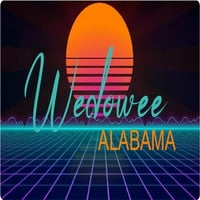 Wedowee Alabama Vinil Decal Stiker Retro Neon Dizajn