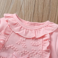 Sdjma novorođene novorođenčad dječje djevojke čvrste ruffles cvjetni komadići za romper + setovi odijela