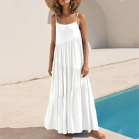 Ženska haljina cethrio za ljeto - ljetna casual labava haljina na plaži Long Maxi ljetne haljine za bijele