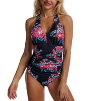 Fanxing Ženski Tummy Coleit Tummy Control V izrez kupaći odijela Smanjeni podstavljeni push up kupaći kupaći kostimi XXS, XS, S, M, L