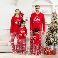 Classic Heritage Božićni print Poklapanje Obiteljskog božićnog pidžama Set