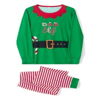 Listenwind Family roditelj-dječji božićni pidžami noćne odjeće, božićni pisma s dugim rukavima Striped