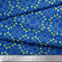 Tkanina od pamuka Soimoi plavi pamuk napušta Damask tiskanu tkaninu sa širokim dvorištem