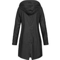 Plus size jakne kaputi za žene dugih rukava puna jakna na otvorenom kapuljač kapuljača vodootporni dugački