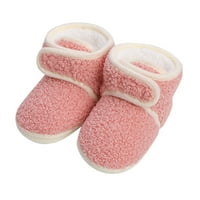 QXUTPO cipele za bebe debljine toplije kuke i petlje plišane jesenske zimske cipele od pune boje cipele