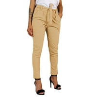 Streetwear visoke struke olovke za žene Ležerne tanke tanke hlače korejske modne pantalone za zavoj