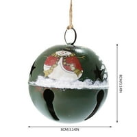 Vintage Valentine ukrasi za kućni božićni ukrasi kreativni okrugli zvona Santa snjegović zvona mali